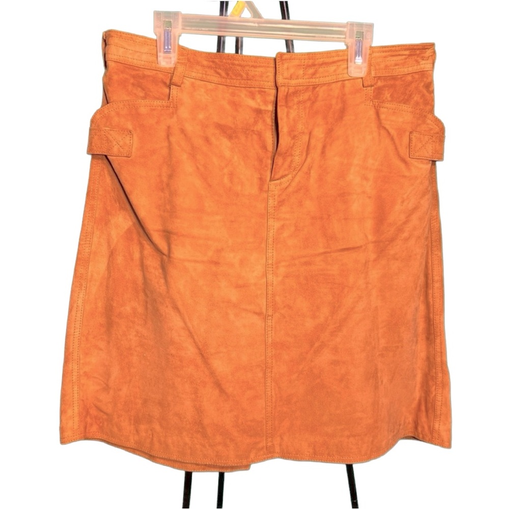 Size9 US D&G Made in Italy Soft Suede Skirt 4 Pockets BackSlit Zipper FancyStyle